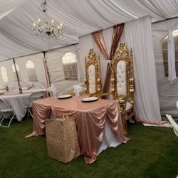 P&M Party Rentals - Tent, Draping, Maintable and throne chairs