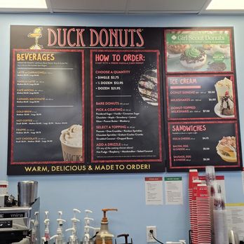Duck Donuts - Close-up of the menu. - Donuts Near Me - Roanoke, Virginia