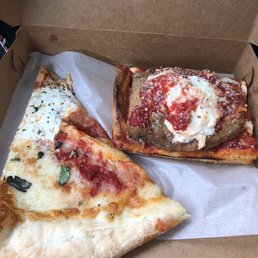 Eggplant parm slice & margherita slice Eggplant parm slice & margherita slice