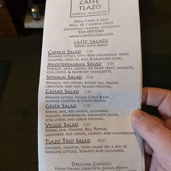 Caffe Tlazo - Menu - Sandwiches Near Me - Algoma, Wisconsin