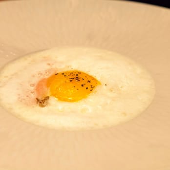 Tocqueville - country farm egg, truffled parmesan grits, veal bacon - New American Near Me - New York, New York