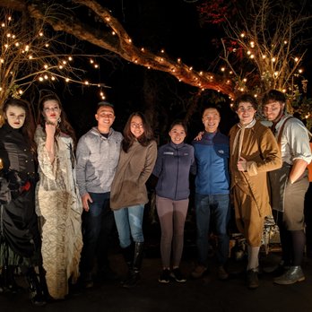 Serenbe Playhouse - On stage at intermission with 4/5 of the Sleepy Hollow Experience cast, 10:30pm showing, 10/18/2019. - Performing Arts Near Me - Chattahoochee Hills, Georgia Serenbe Playhouse - On stage at intermission with 4/5 of the Sleepy Hollow Experience cast, 10:30pm showing, 10/18/2019. - Performing Arts Near Me - Chattahoochee Hills, Georgia