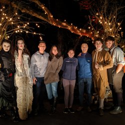 Serenbe Playhouse - On stage at intermission with 4/5 of the Sleepy Hollow Experience cast, 10:30pm showing, 10/18/2019.