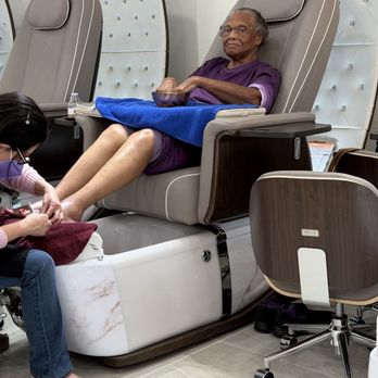 Sunlux Nail Spa - Mom enjoying her mani pedi - Nail Salons Near Me - Murrieta, California