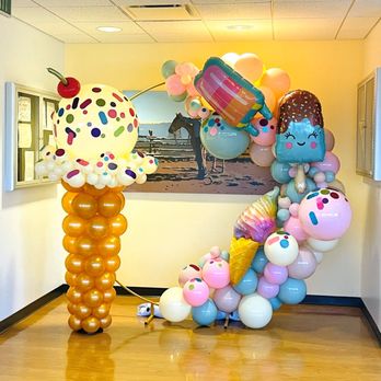 Balloon Fairies Events - Balloon ice cream cone and ice cream social balloon set up. - Balloon Services Near Me Balloon Fairies Events - Balloon ice cream cone and ice cream social balloon set up. - Balloon Services Near Me