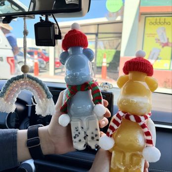 Oddcha - Mango Supreme (Blended) and Bear - Wow Winter Melon w.Boba - Bubble Tea Near Me - Reno, Nevada