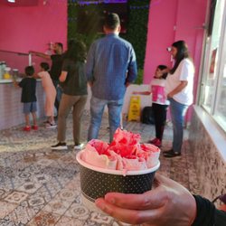Karachi Tawa Ice Cream - Laal Pari rolled ice cream