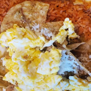 Golden Cabin - Chilaquiles with rice and beans - Mexican Near Me - Bakersfield, California Golden Cabin - Chilaquiles with rice and beans - Mexican Near Me - Bakersfield, California