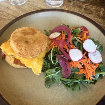 Sequoia Diner - Biscuit sandwich with egg and bacon and cheddar - meh - Diners Near Me - Oakland, California Sequoia Diner - Biscuit sandwich with egg and bacon and cheddar - meh - Diners Near Me - Oakland, California