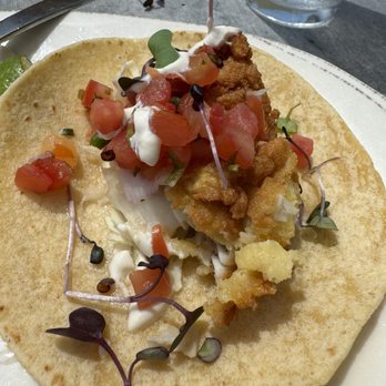 Persimmons Waterfront Restaurant - Fish tacos...a lot of tortilla, not a lot of fish. - New American Near Me - New Bern, North Carolina Persimmons Waterfront Restaurant - Fish tacos...a lot of tortilla, not a lot of fish. - New American Near Me - New Bern, North Carolina