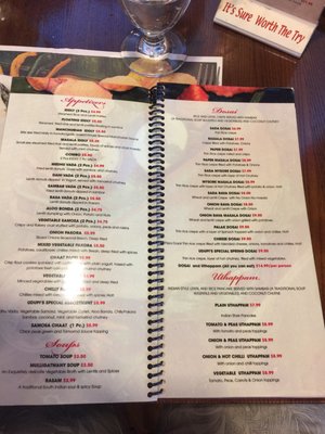 Menu photo 7 Udupi Palace Restaurant Chicago, IL