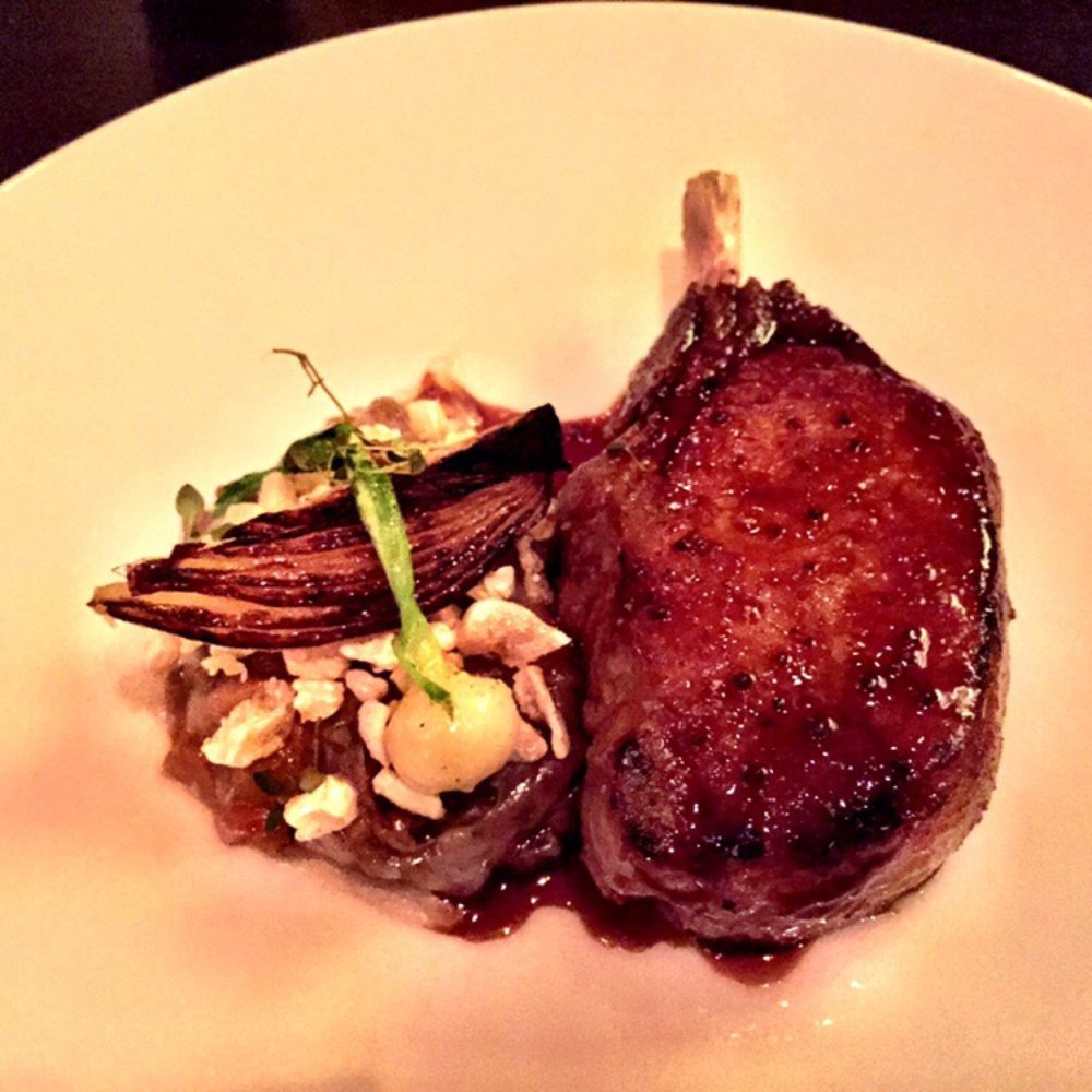 Dinner by Heston Blumenthal - Pork tenderloin. Skin caramelized to perfection. - British Near Me - London, XGL Dinner by Heston Blumenthal - Pork tenderloin. Skin caramelized to perfection. - British Near Me - London, XGL