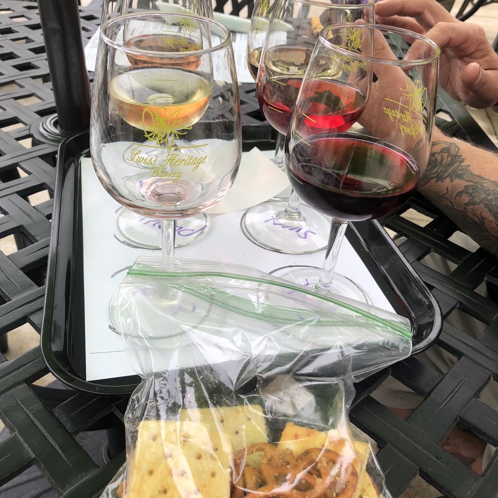 Swiss Heritage Winery - a glass of white wine, cheese and crackers - Wine Tasting Room Near Me - Dover, Ohio Swiss Heritage Winery - a glass of white wine, cheese and crackers - Wine Tasting Room Near Me - Dover, Ohio