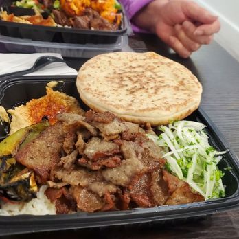 Pop’s Fresh Mediterranean - Comes with a diced tomato/cucumber salad. 5/5. The basmati rice is da bomb, so buttery. 10/5 - Mediterranean Near Me - Alhambra, California