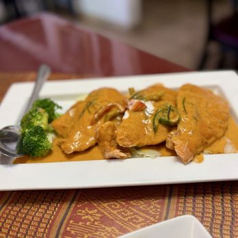 Siam Thai Restaurant - Panang Curry Salmon - Thai Near Me - Morgan Hill, California Siam Thai Restaurant - Panang Curry Salmon - Thai Near Me - Morgan Hill, California