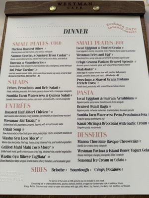 Menu photo 3 Westman Cafe Urban Honolulu, HI Menu photo 3 Westman Cafe Urban Honolulu, HI