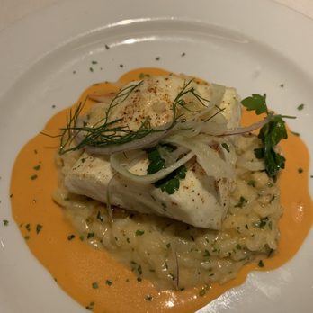 Ocean Prime - Lobster risotto with halibut - Seafood Near Me - Boston, Massachusetts