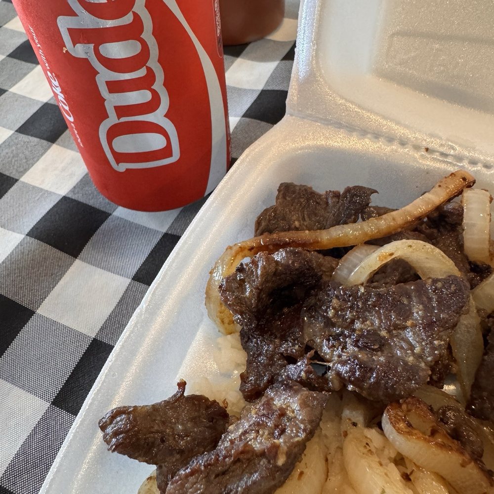 Adobo Puerto Rican Cafe - Steak churrasco con Arroz Blanco y ha Habichuelas - Puerto Rican Near Me - Irving, Texas Adobo Puerto Rican Cafe - Steak churrasco con Arroz Blanco y ha Habichuelas - Puerto Rican Near Me - Irving, Texas