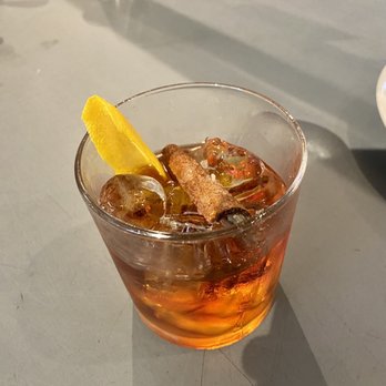 Gunshow - $11 OLD FASHION: not the best one I've ever had, but tasty & they light the cinnamon stick on fire for "flare" when they serve it. - New American Near Me - Atlanta, Georgia Gunshow - $11 OLD FASHION: not the best one I've ever had, but tasty & they light the cinnamon stick on fire for "flare" when they serve it. - New American Near Me - Atlanta, Georgia