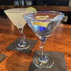 Elder Flower martini & Titos up with a twist aka my life's blood.