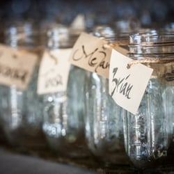 Eclectic Events - Personalized Mason Jars -http://www.studioefresno.com/