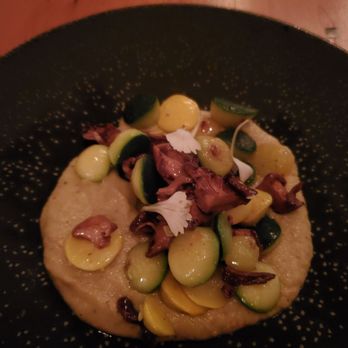 The Inn At Langley - Summer squash. Chantrelles, eggplant puree - Hotels Near Me - Langley, Washington The Inn At Langley - Summer squash. Chantrelles, eggplant puree - Hotels Near Me - Langley, Washington