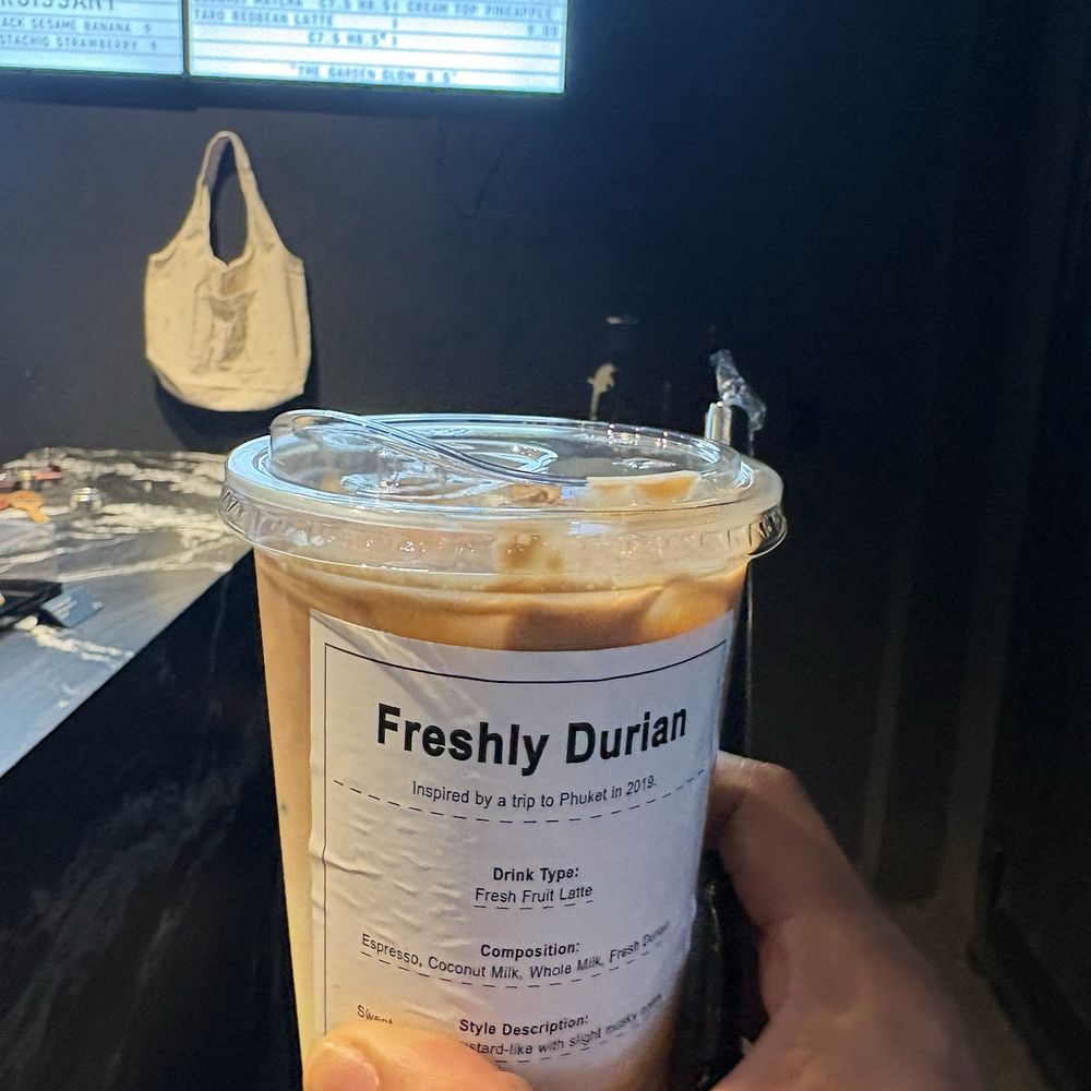 Not As Bitter - Durian latte - Coffee & Tea Near Me - New York, New York Not As Bitter - Durian latte - Coffee & Tea Near Me - New York, New York