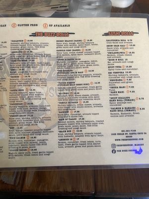 Menu photo 6 The Buzz Sushi Santa Cruz, CA