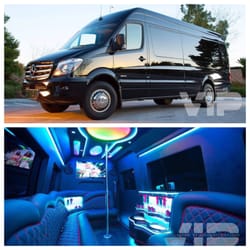 VIP Transportation - 17 passenger Mercedes Sprinter 3500 watt sound system, CD/DVD//IPod/Satt Radio, two 42 inch Tvs, 50k light show, removable dance pole.