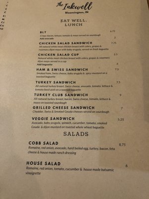 Menu photo 4 The Inkwell Bloomington, IN Menu photo 4 The Inkwell Bloomington, IN