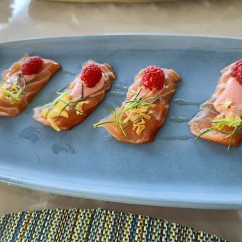 Lago - Salmon crudo - tasted fishy - Italian Near Me - Las Vegas, Nevada Lago - Salmon crudo - tasted fishy - Italian Near Me - Las Vegas, Nevada