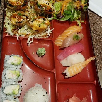 K.Sushi - My brother's bento box w/mushroom bombs and sushi - Sushi Bars Near Me - Cerritos, California