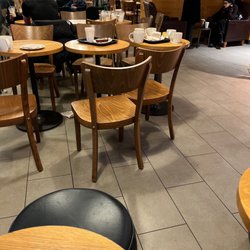 Starbucks - There would have been enough space to sit if someone would clean up.
