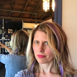 Cut with blonde and purple highlights by Layeli before a photo shoot. Cut with blonde and purple highlights by Layeli before a photo shoot.