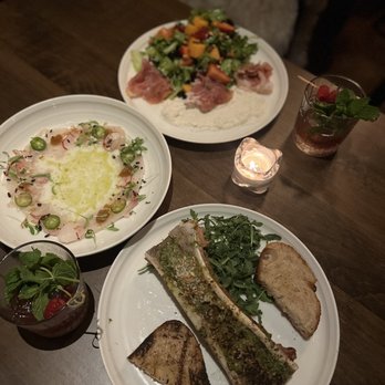 Wren & Wolf - Melon and prosciutto salad, crudo and bone marrow - Cocktail Bars Near Me - Phoenix, Arizona Wren & Wolf - Melon and prosciutto salad, crudo and bone marrow - Cocktail Bars Near Me - Phoenix, Arizona