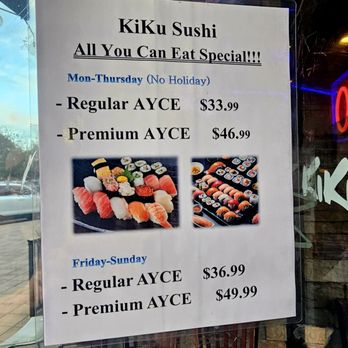Kiku Sushi - AYCE prices - Sushi Bars Near Me - Chino Hills, California Kiku Sushi - AYCE prices - Sushi Bars Near Me - Chino Hills, California