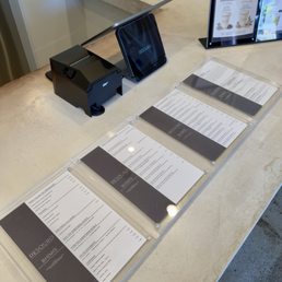Menu as of July 2026