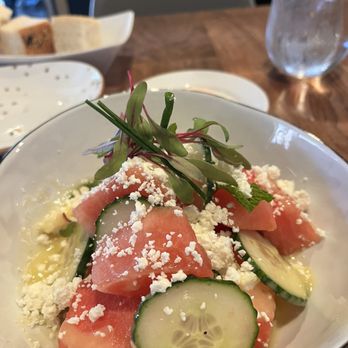 Pranzi - Watermelon, cucumber, feta and mint salad! The best - Italian Near Me - San Carlos, California Pranzi - Watermelon, cucumber, feta and mint salad! The best - Italian Near Me - San Carlos, California