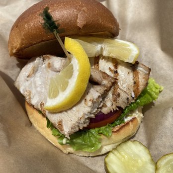 Padaro Beach Grill - Mahi mahi Fish Sandwich - American Near Me - Carpinteria, California Padaro Beach Grill - Mahi mahi Fish Sandwich - American Near Me - Carpinteria, California