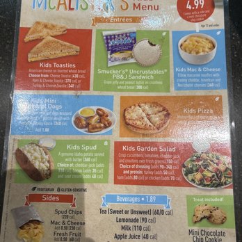 McAlister's Deli - Kids menu - Sandwiches Near Me - Statesboro, Georgia McAlister's Deli - Kids menu - Sandwiches Near Me - Statesboro, Georgia