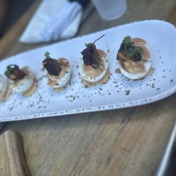 Bayou Heights Bier Garten - Pork belly deviled eggs