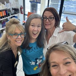 The girls at Hair Cuttery and myself The girls at Hair Cuttery and myself