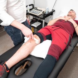Chatsworth Physical Therapy - Our resident surfing patient is receiving a Therapeutic Ultrasound