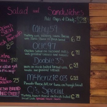 Q's Cakes - a menu on a blackboard - Bakeries Near Me - Albany, Georgia Q's Cakes - a menu on a blackboard - Bakeries Near Me - Albany, Georgia