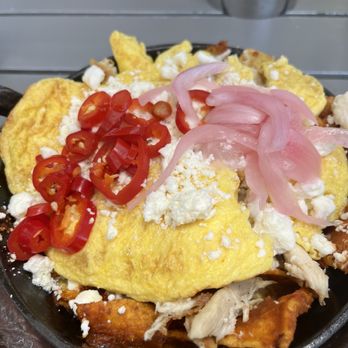 Sugar and Scribe - Blazin' Chilaquiles Skillet - Bakeries Near Me - La Jolla, California Sugar and Scribe - Blazin' Chilaquiles Skillet - Bakeries Near Me - La Jolla, California