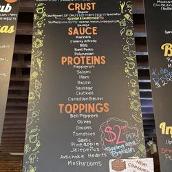 Brick's Pizza & Pub - Build Your Own Pizza Menu 7/7/26