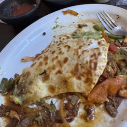 The mixed quesadilla. The mixed quesadilla.