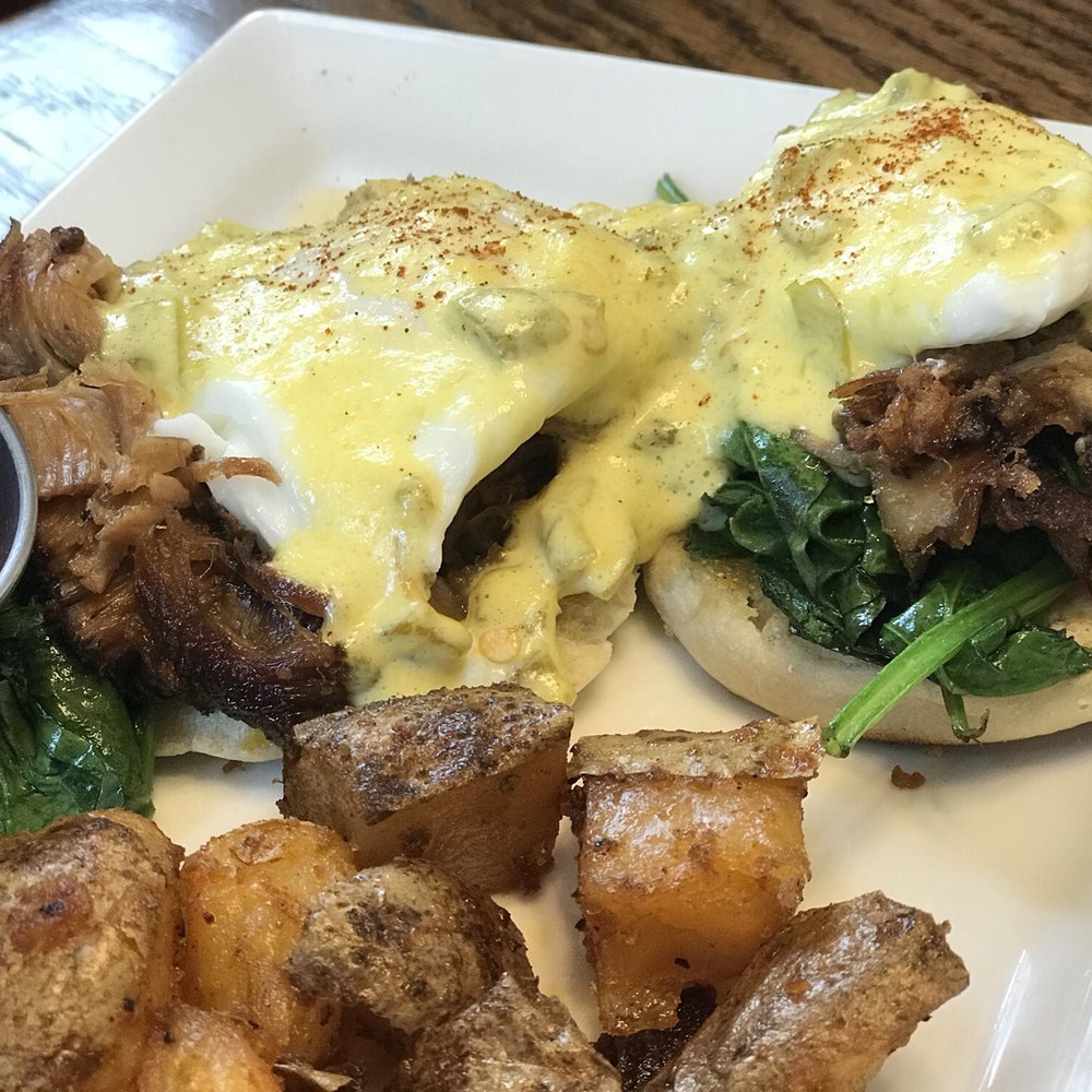 Chautauqua Dining Hall - Pulled pork Benedict. - American Near Me - Boulder, Colorado