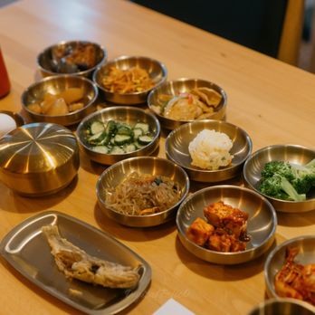Chodang Tofu & BBQ - Banchan overview shot! Everyone single one was delicious! - Korean Near Me - Anaheim, California Chodang Tofu & BBQ - Banchan overview shot! Everyone single one was delicious! - Korean Near Me - Anaheim, California