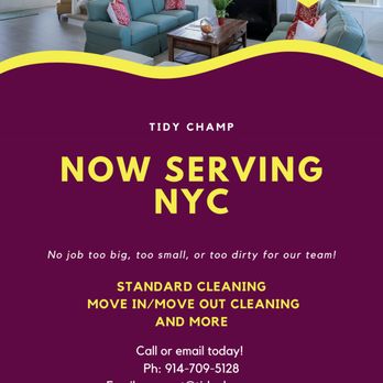 Tidy Champ - Tidy Champ now serving NYC. Book your move-in move-out cleaning with us. Visit our site or call for your flat-rate price - Home Cleaning Near Me